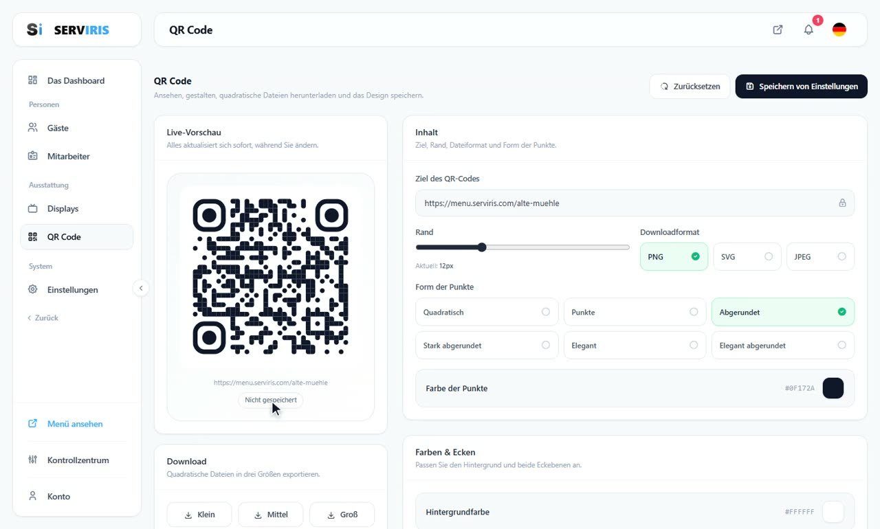 Schritt 1: Die Live-Vorschau — Ein QR-Code mit Ihrer Handschrift