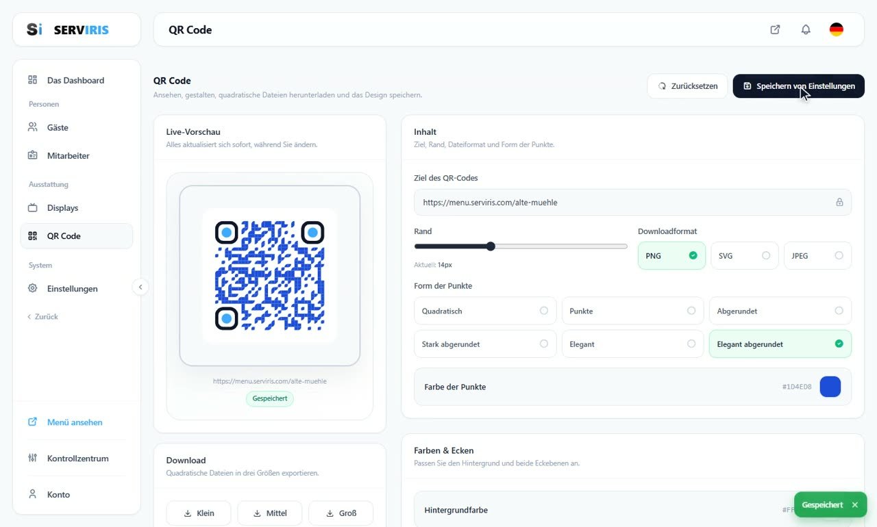 Schritt 6: Speichern — das Design hält — Ein QR-Code mit Ihrer Handschrift