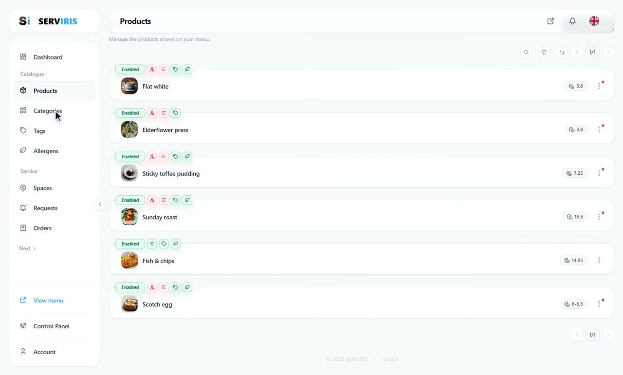 Step 3: The translation badges in Products — Settings: everything in one lesson
