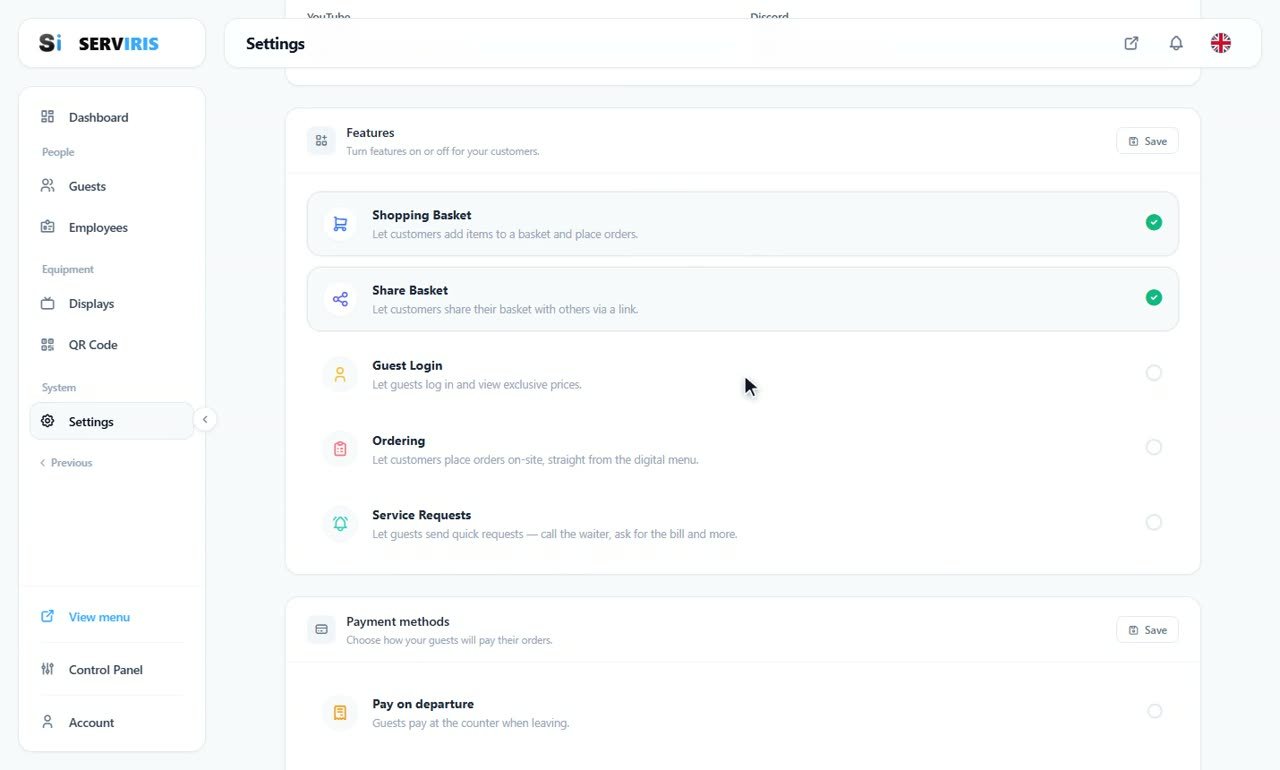Step 7: Features, one by one — Settings: everything in one lesson