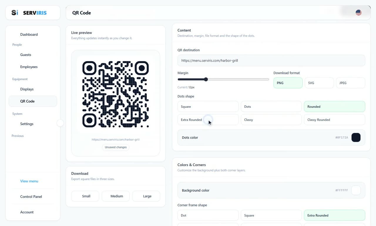 Step 7: Reset, when you want the factory back — A QR code with your identity
