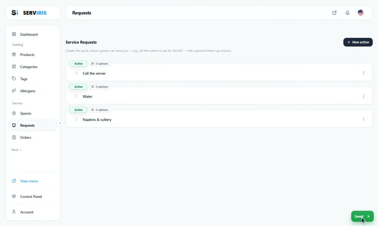 Step 3: The first three — Table requests