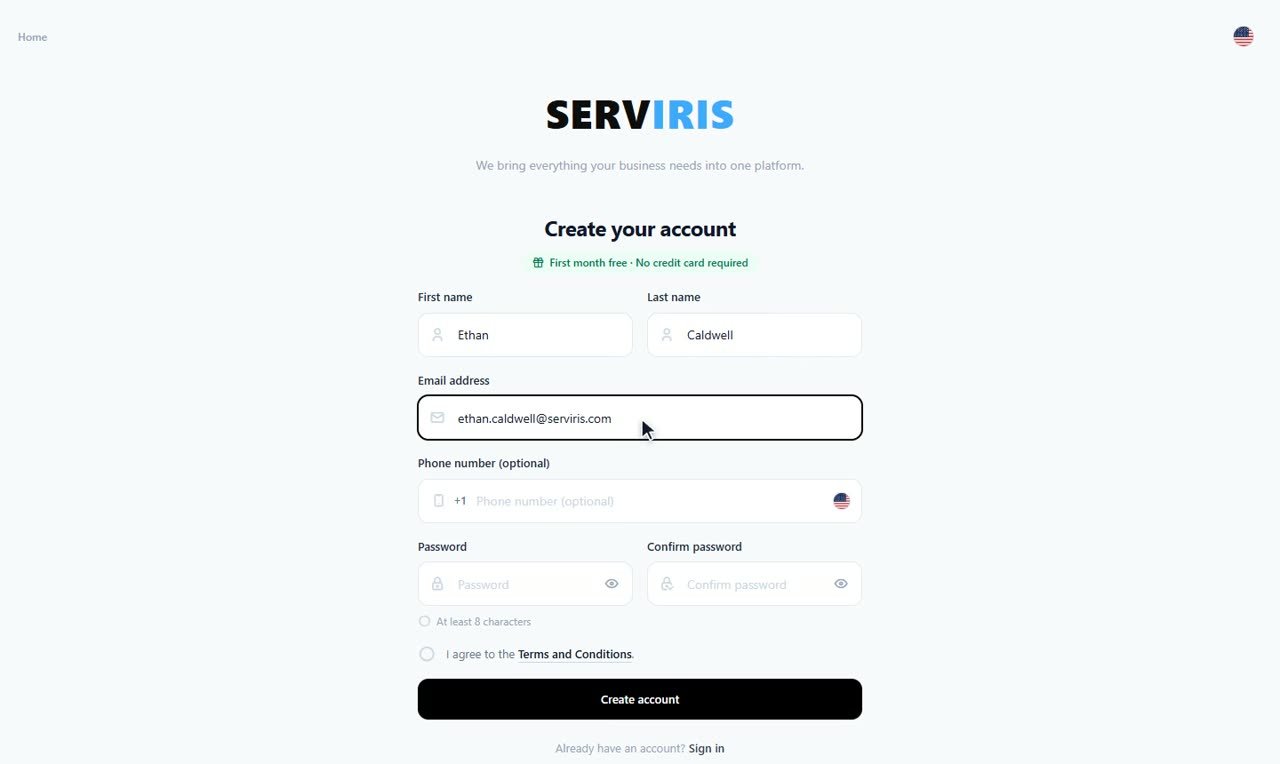 Step 2: Your details and password — Create your account