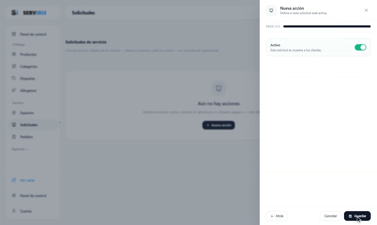 Paso 2: Activa desde que nace — Las solicitudes en mesa