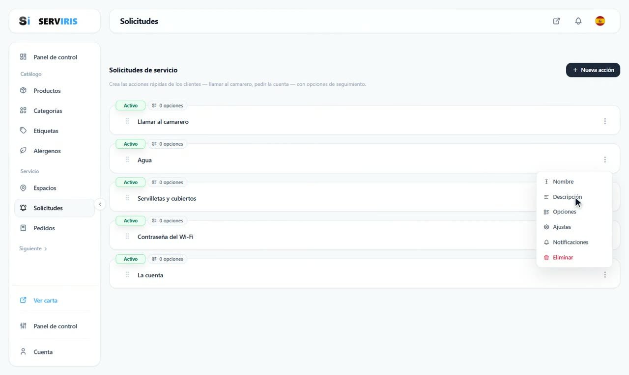 Paso 4: Todo lo que guarda una fila — Las solicitudes en mesa
