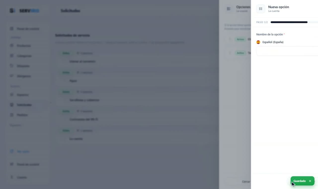 Paso 5: Las opciones de seguimiento — Las solicitudes en mesa
