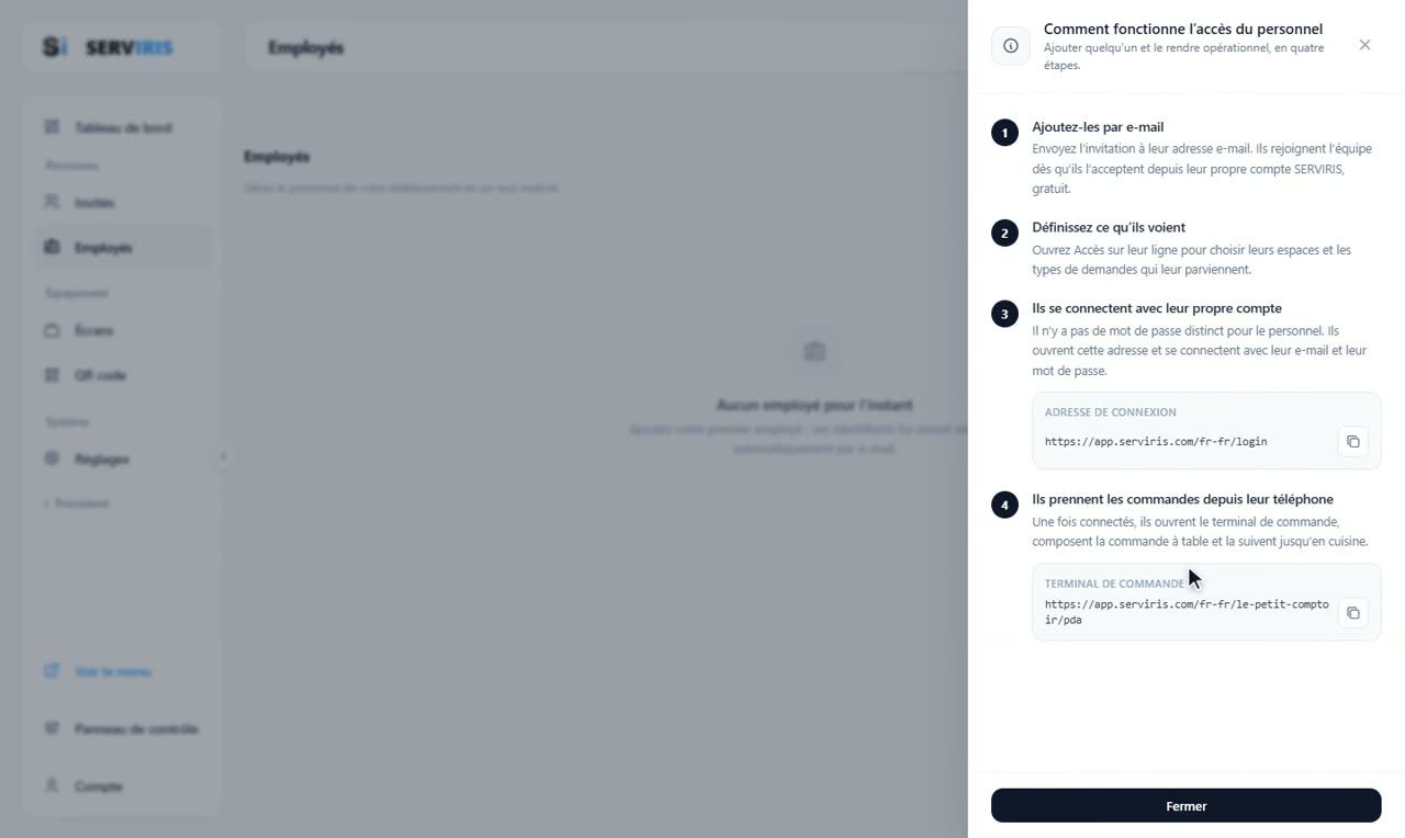 Employés : invitation et accès — visuel de la leçon