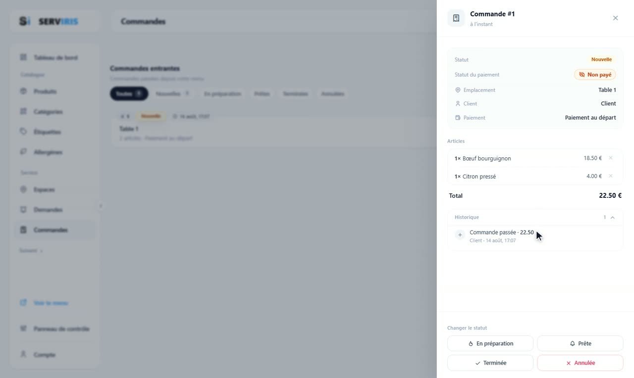 Étape 4: ÉTAPE 4 : On l'ouvre — Commandes : un service de bout en bout