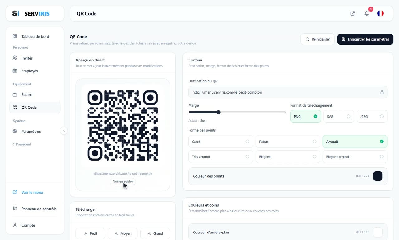 Étape 1: L'aperçu en direct — Un QR code à votre image