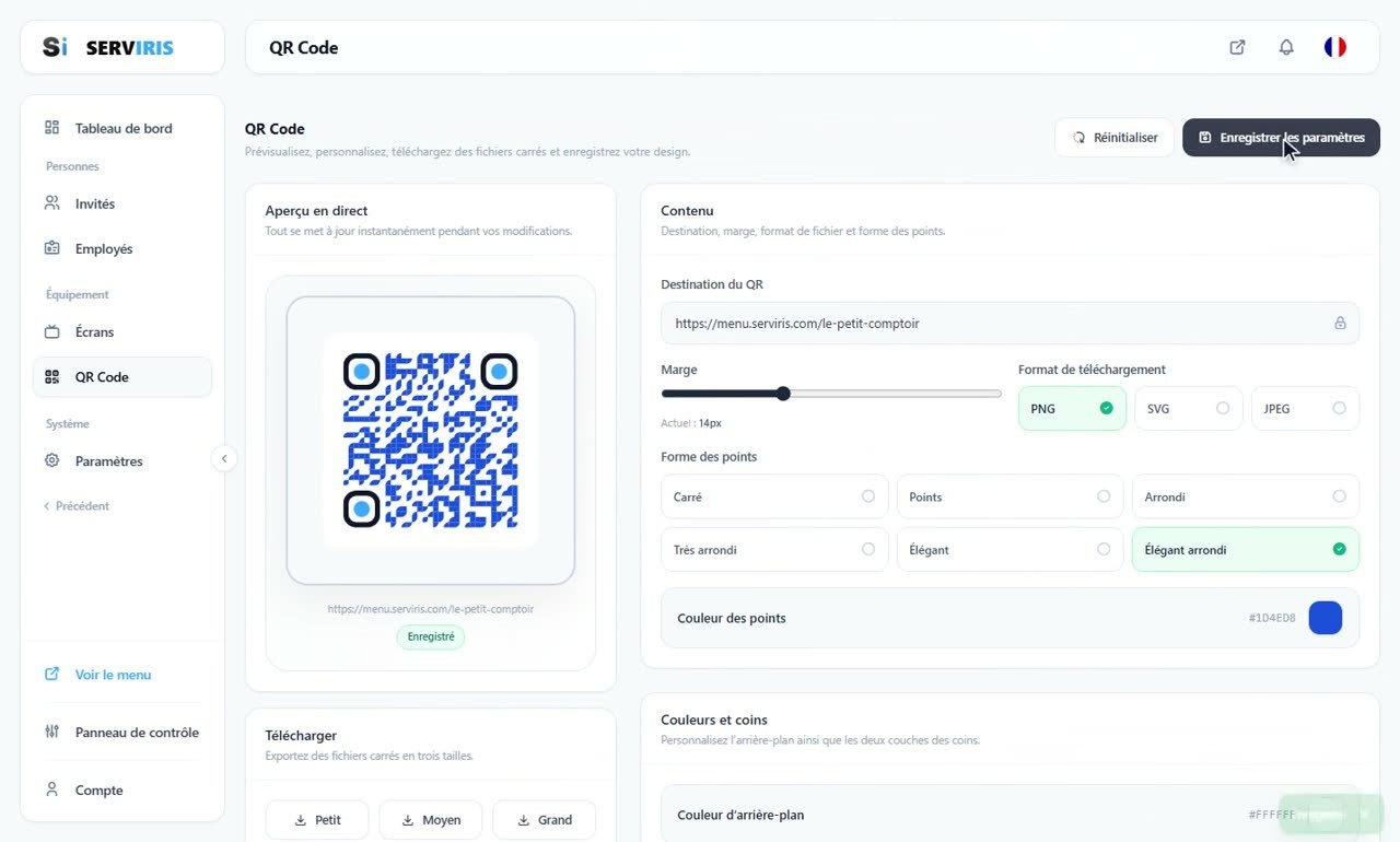 Étape 6: Enregistrer — le design tient — Un QR code à votre image