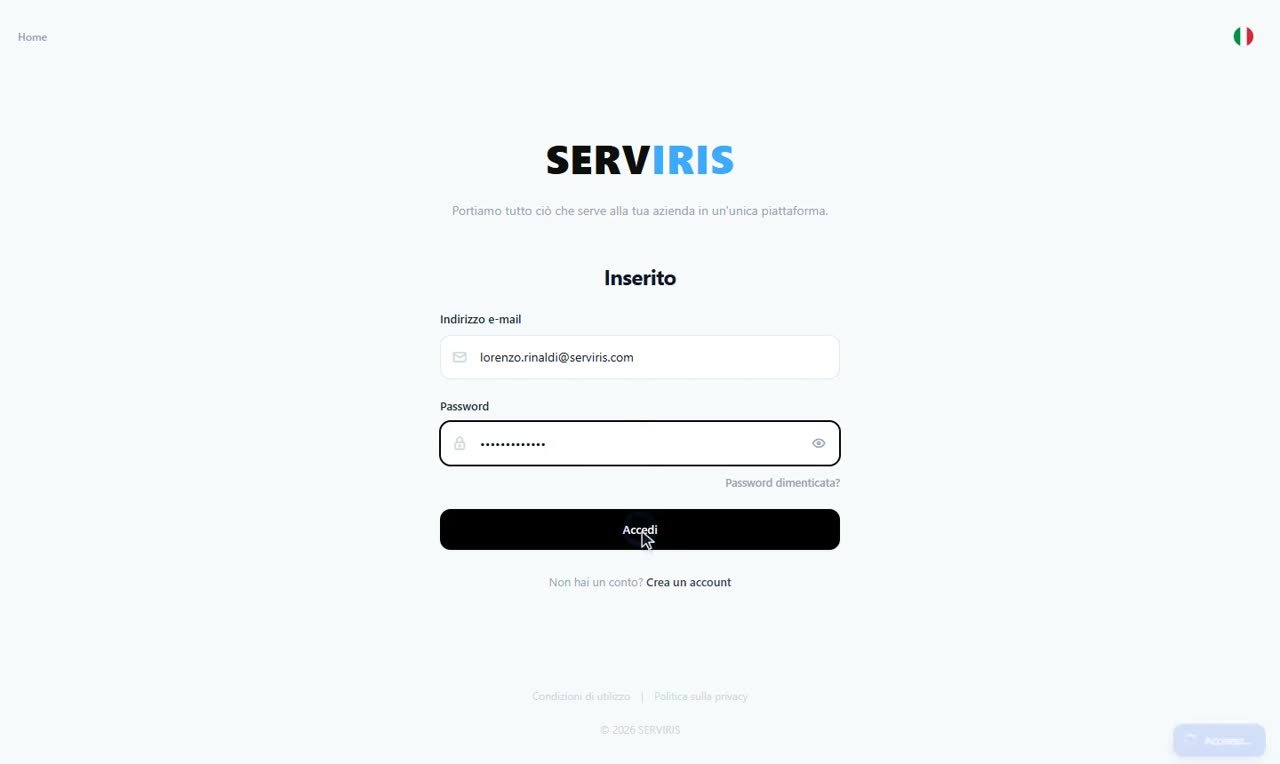 Passo 2: E-mail e password — Accedi
