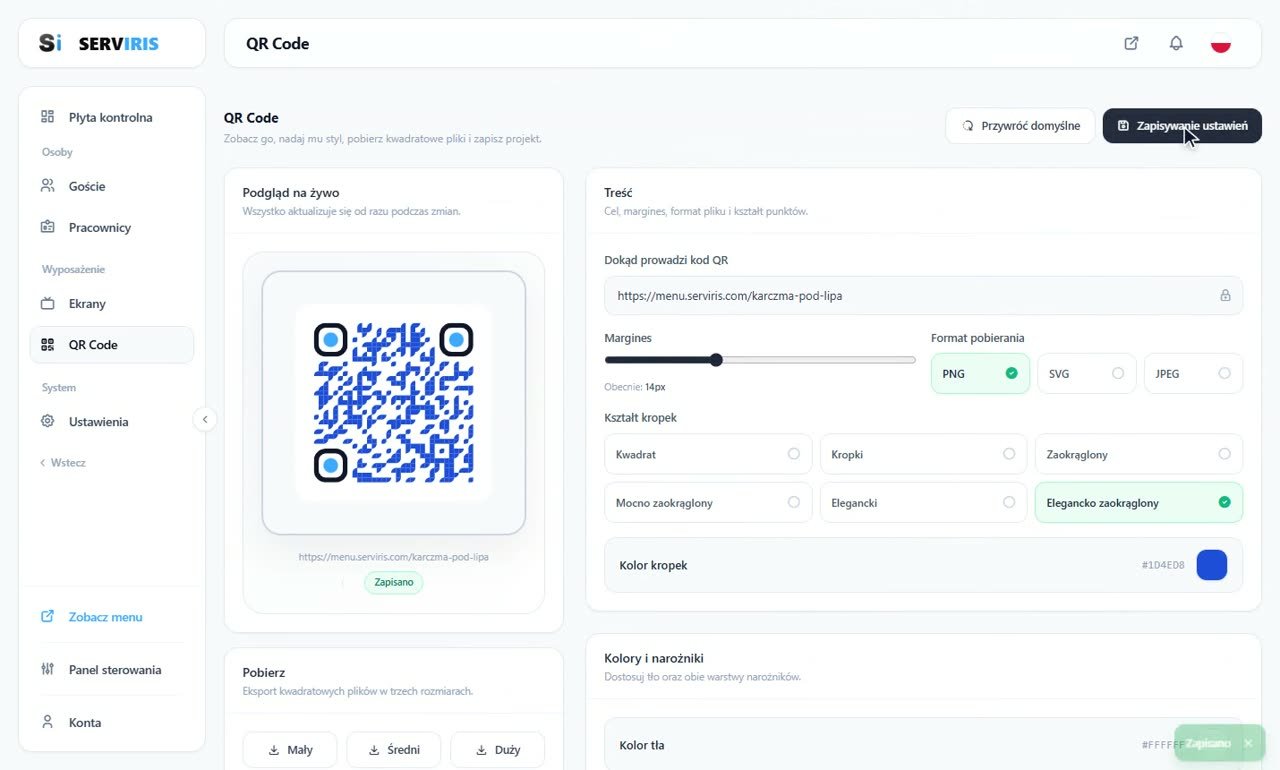 Krok 6: Zapisz — projekt trzyma — Kod QR z twoją tożsamością