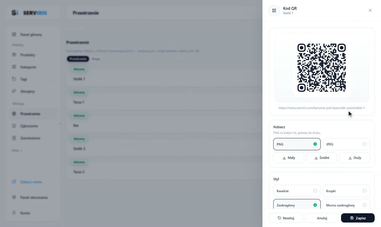 Krok 5: Kod QR przestrzeni — Przestrzenie i ich kody QR