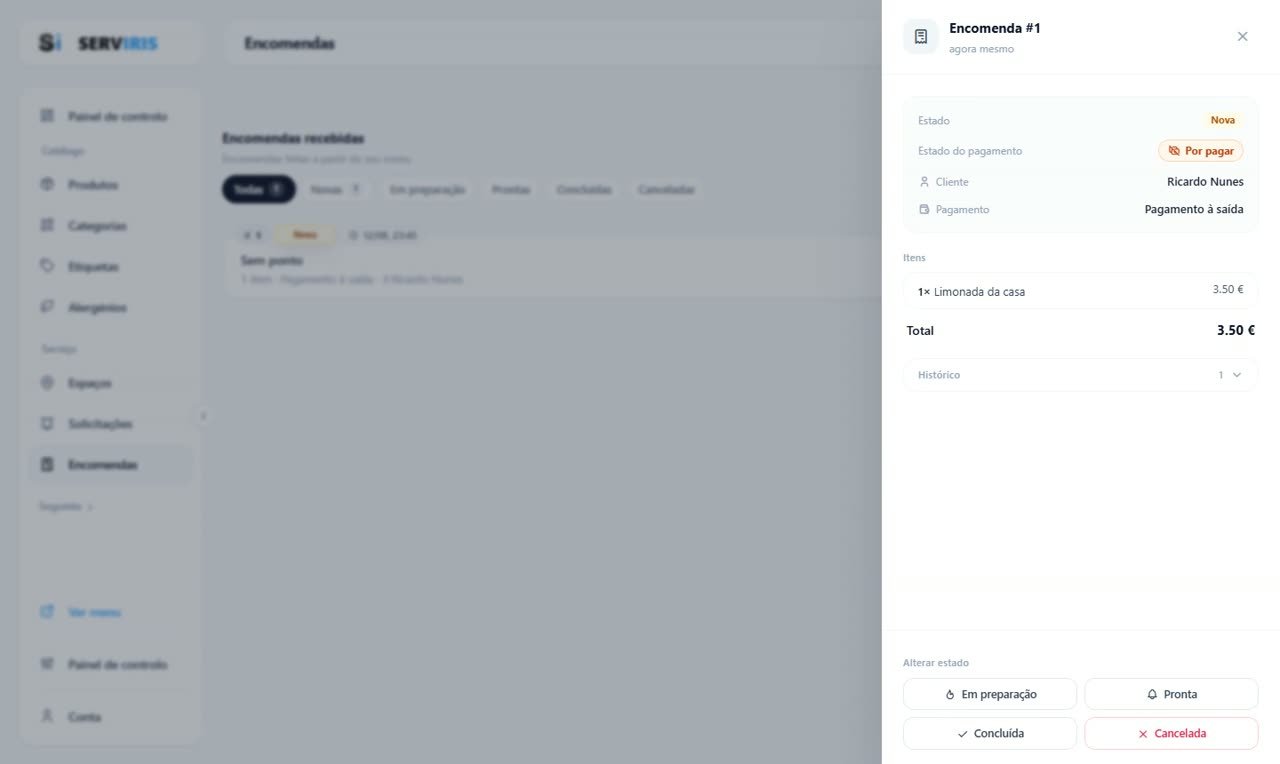 Passo 8: As encomendas dele, na ficha dele — Convidados: acesso privado para hotéis