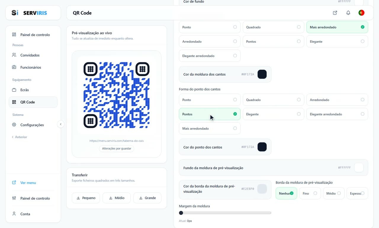 Passo 4: Os cantos — Um código QR com a sua identidade