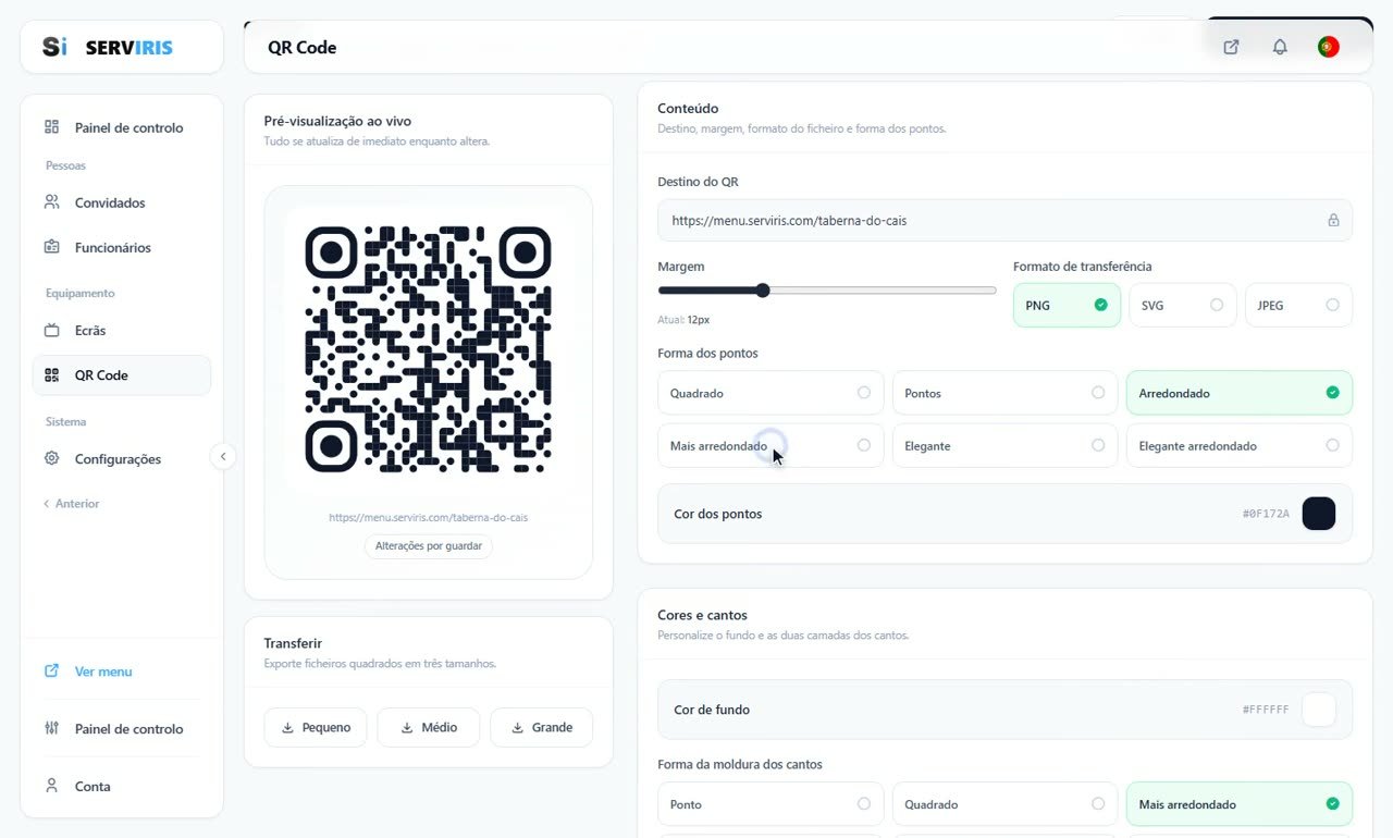 Passo 7: Repor, para voltar à origem — Um código QR com a sua identidade