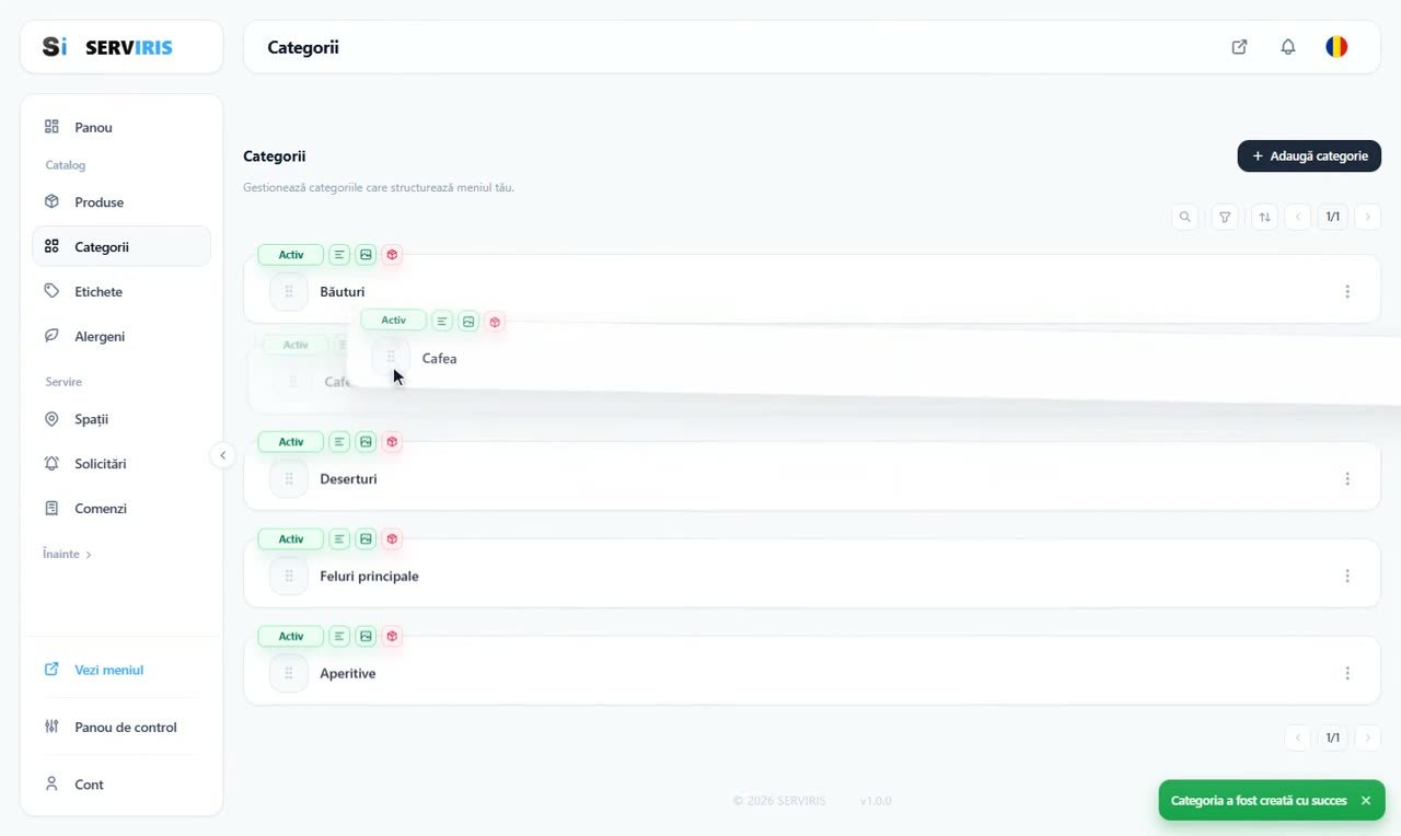 Pasul 6: O subcategorie dintr-o tragere — Categorii și subcategorii