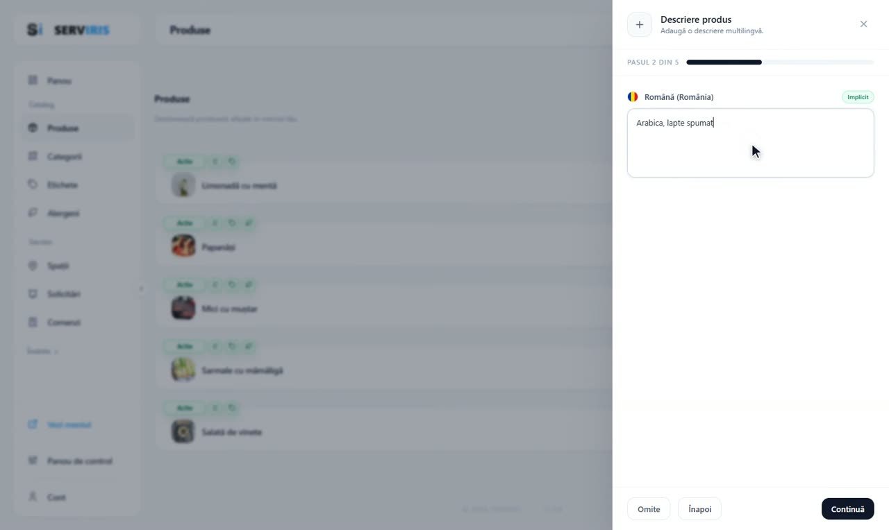 Pasul 6: Lista se umple — Produsele