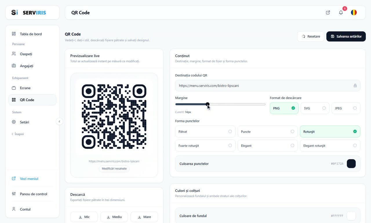 Pasul 2: Marginea și formatul — Un cod QR cu identitatea ta