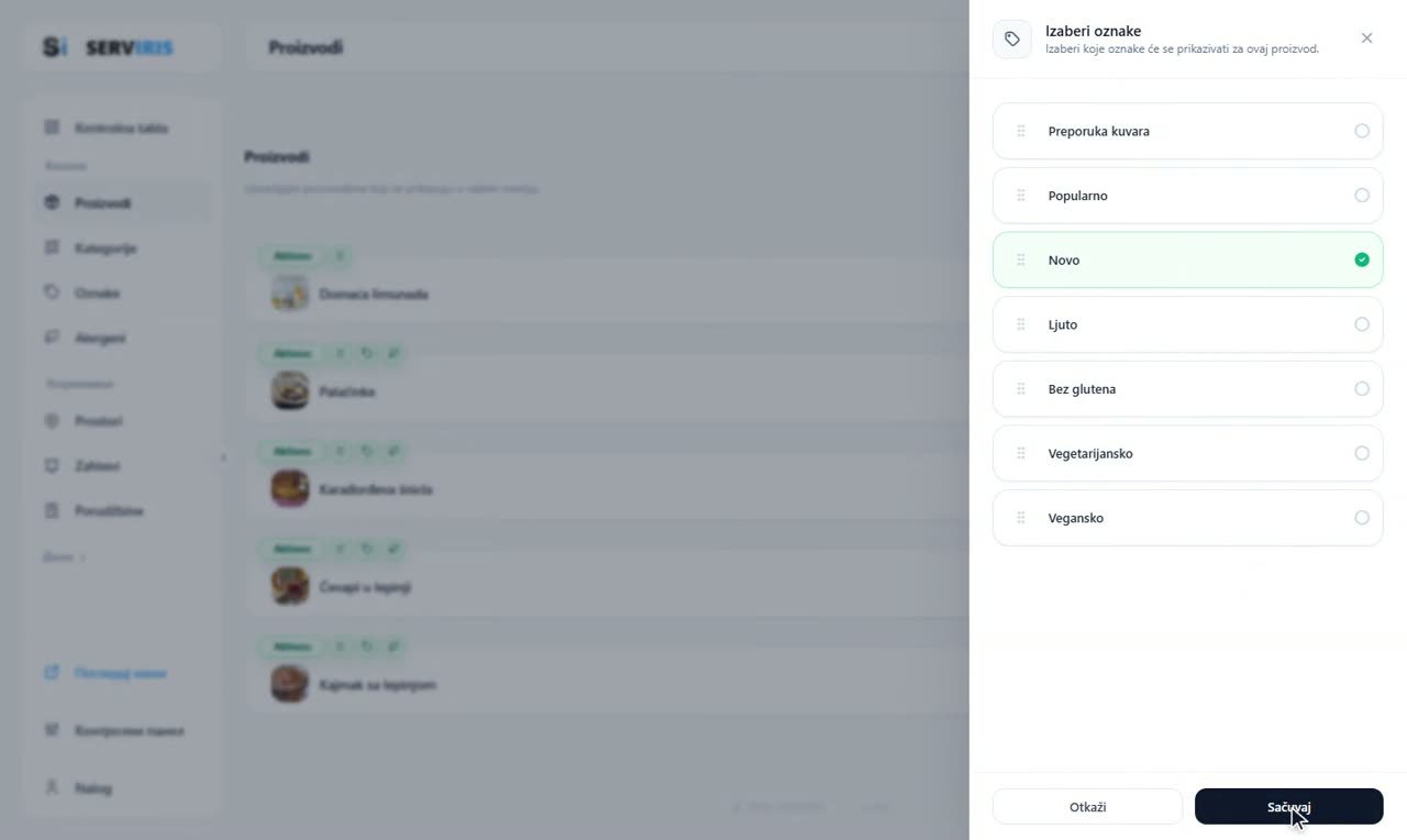 Korak 6: Lista se puni — Proizvodi